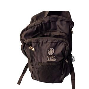 Sierra‎ Club Over Shoulders Backpack Black Padded Straps with 3 Zipper Pockets